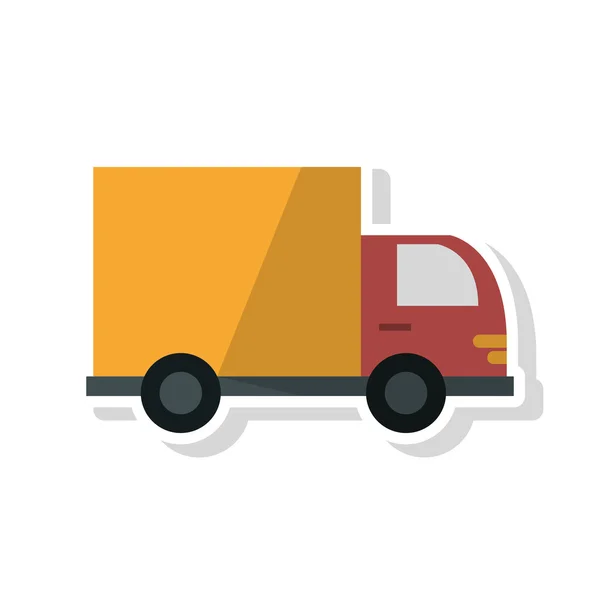 Camion de livraison et concept d'expédition — Image vectorielle
