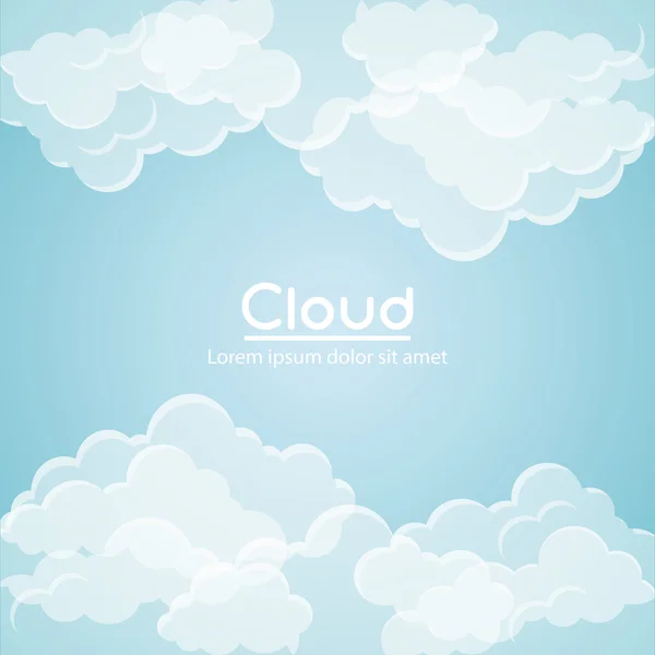 Blue and white design of cloud icon — Stock Vector