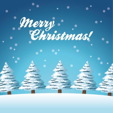 White pine trees of Christmas season design