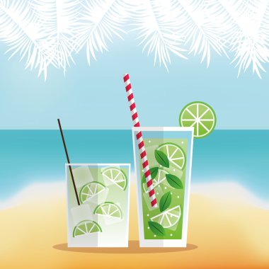 Renkli yaz kokteyl tasarım