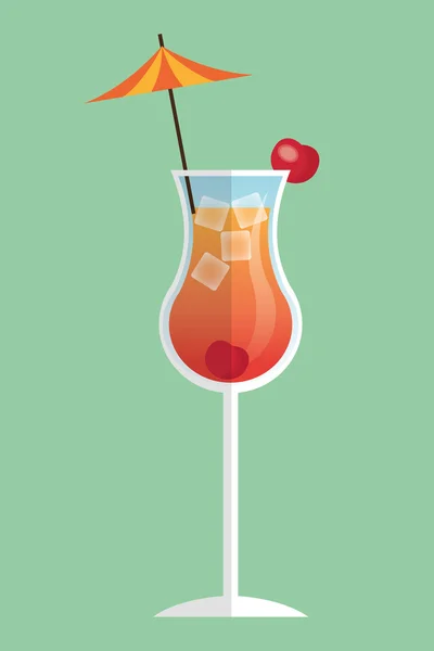 Design de cocktail d'été coloré — Image vectorielle