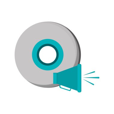 CD ve megafon simgesi