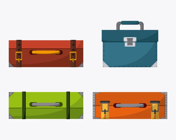 Bagagli e concetto di bagaglio — Vettoriale Stock