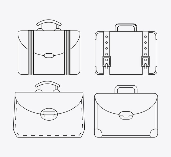 Bags of baggage and luggage concept