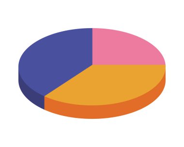 istatistik turtası bilgisel izole simgesi