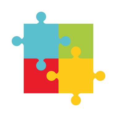 Yapboz oyunu parçaları izole edilmiş simge