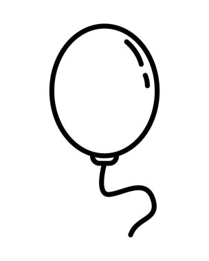 balonlar helyum yüzen çizgi biçimi simgesi