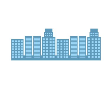 Binalar şehir manzarası izole edilmiş simge