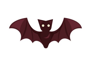 Cadılar bayramı yarasası izole edilmiş simgeyi uçuruyor