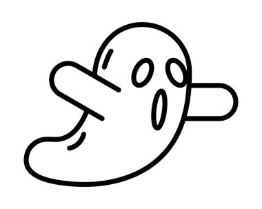 Cadılar bayramı hayaleti yüzen biçim simgesi