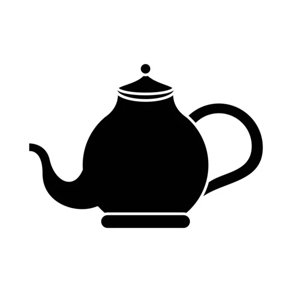 Keramische theepot drank gebruiksvoorwerp pictogram — Stockvector