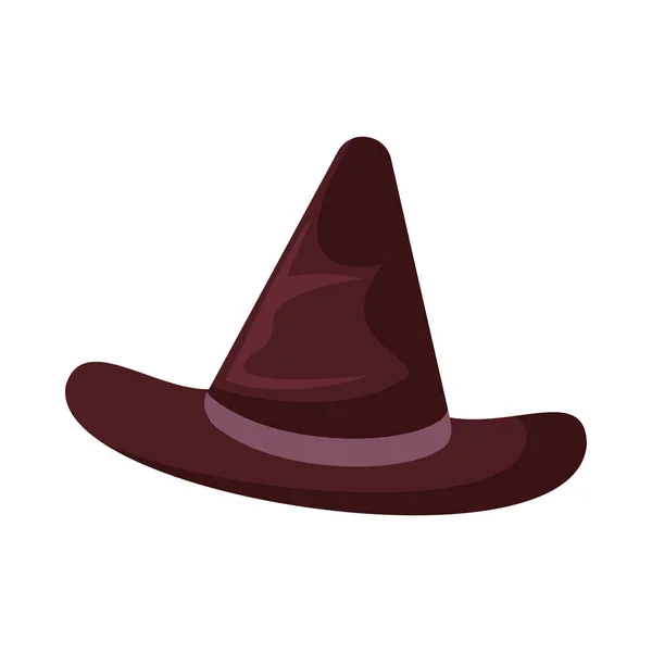 Halloween chapéu de bruxa ícone acessório —  Vetores de Stock