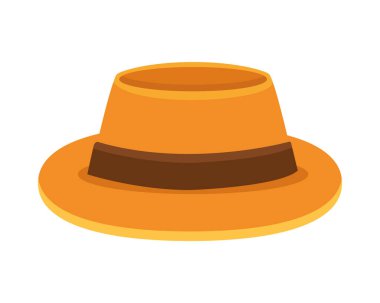 turist şapkası aksesuar izole simgesi