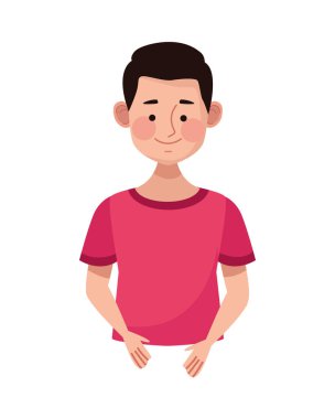 Genç adam avatar karakter simgesi