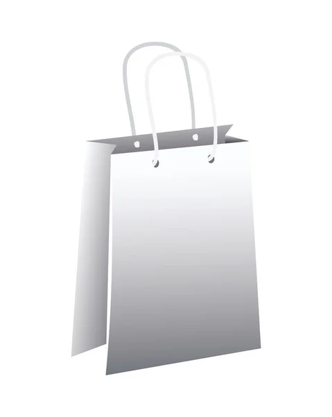 Bílá nákupní taška mokup značka ikona — Stockový vektor