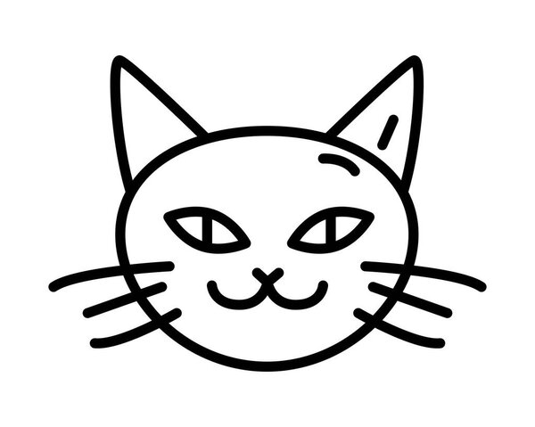 halloween cat line style icon