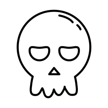 Cadılar Bayramı kafatası çizgi simgesi