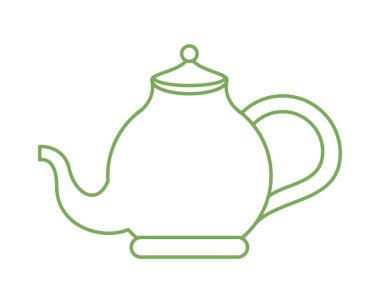 seramik çaydanlık içeceği utensil simgesi