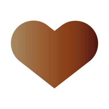 kalp aşk sembolü izole edilmiş simge