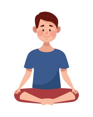 Yoga karakterini uygulayan adam