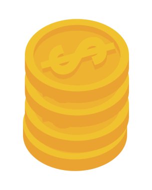 Bozuk para dolar izole edilmiş simge