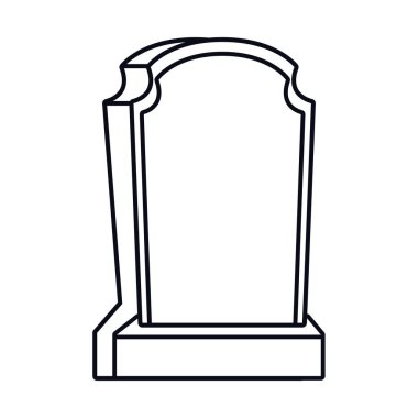 Mezarlık mezarı Cadılar Bayramı simgesi izole