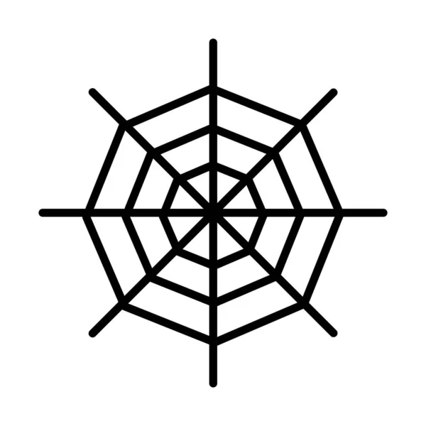 Halloween spider net line style icon — Vettoriale Stock