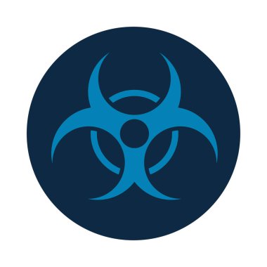 biyolojik tehlike sinyali uyarısı izole edilmiş simge