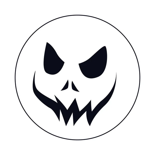 Halloween emoji comic geïsoleerd pictogram — Stockvector