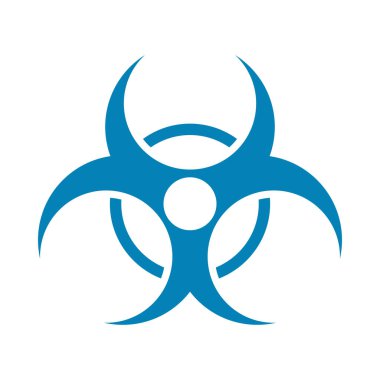 biyolojik tehlike sinyali uyarısı izole edilmiş simge