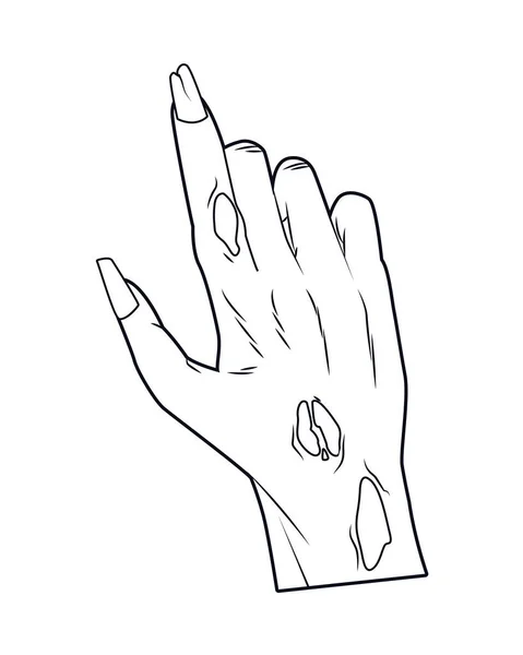 Tod Zombie Hand halloween Symbol — Stockvektor