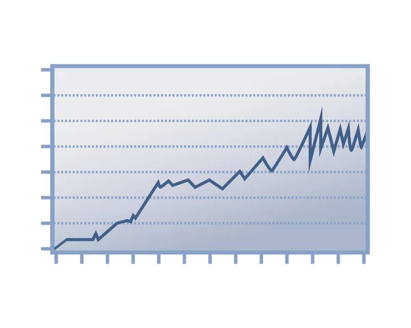 Statistik Zeile Infografik Isoliertes Symbol — Stockvektor