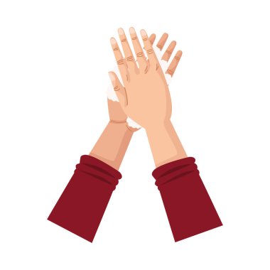 Ellerini köpükle yıka.