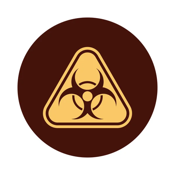 Biohazard Signal Vorsicht isoliertes Symbol — Stockvektor