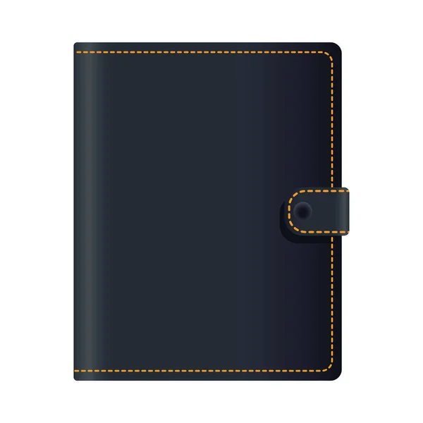 Diary book mockup isolated icon — Stock Vector