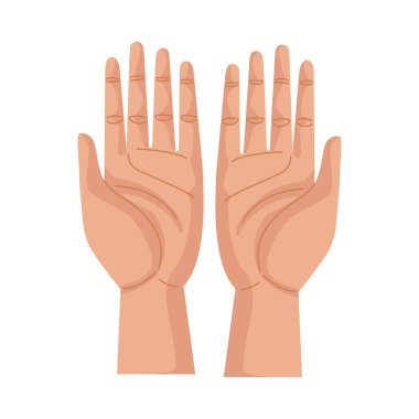 İzole edilmiş simgeyi koruyan eller