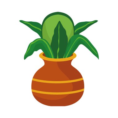 seramik saksı Hindu dekorasyonu.