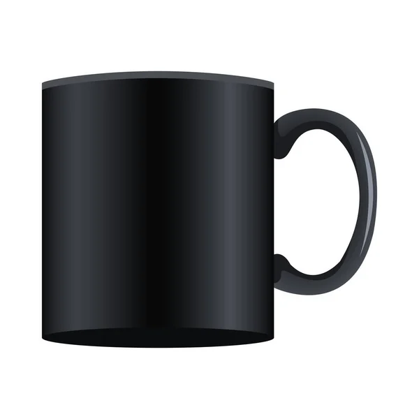 Taza de cerámica maqueta aislado icono — Vector de stock