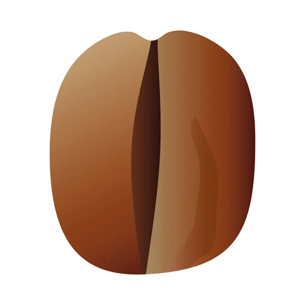 Grano de café semilla aislado icono — Vector de stock