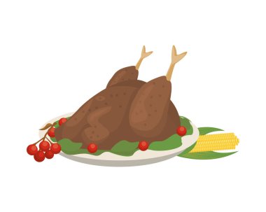 Lezzetli hindili Şükran Günü yemeği.