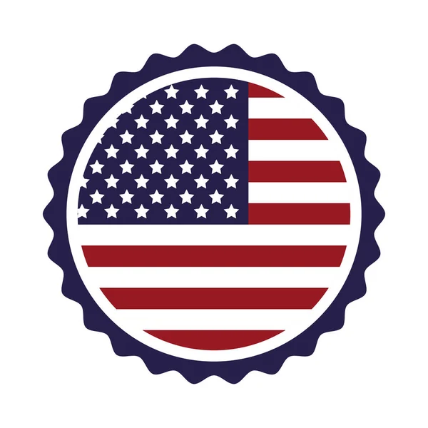 Flagge der Vereinigten Staaten von Amerika in Spitze — Stockvektor