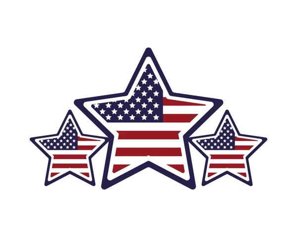 별들의 연합 된 미국 국기 — 스톡 벡터