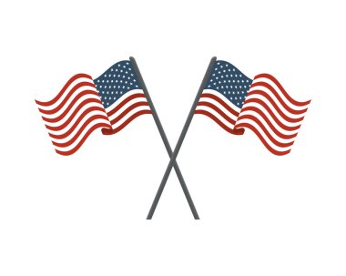 Amerika Birleşik Devletleri bayrağını çaprazladı