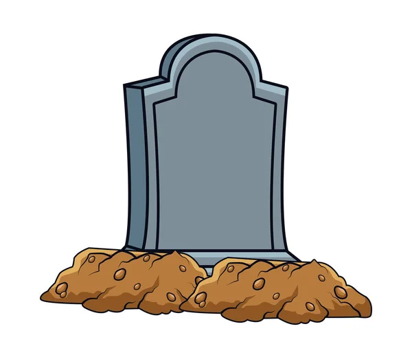 Cementerio tumba halloween aislado icono — Vector de stock