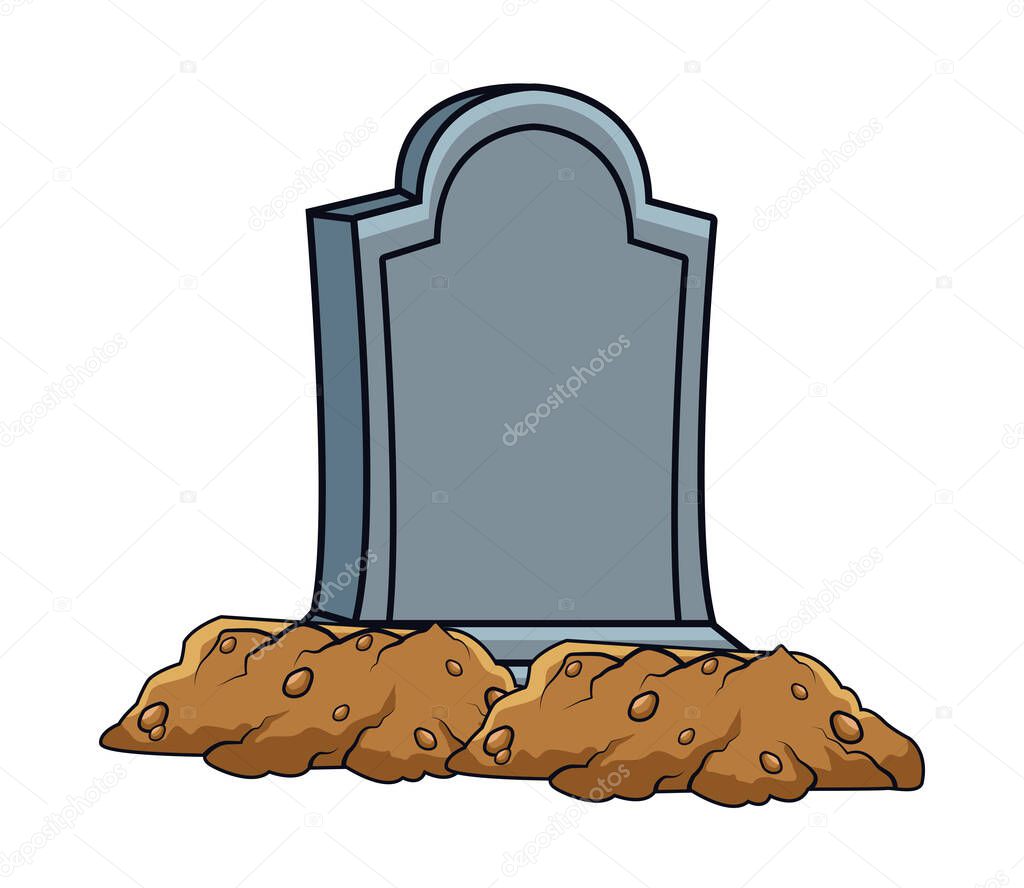 cemetery tomb halloween isolated icon