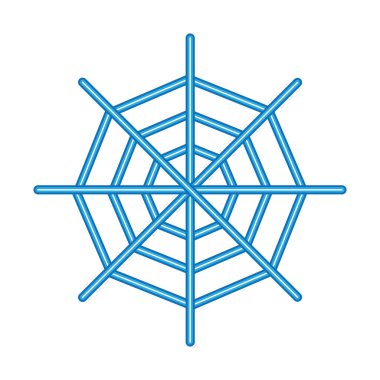 Cadılar Bayramı örümcek ağı neon tarzı simgesi