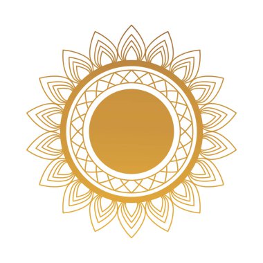 Altın Navratri Mandala dekorasyon Hindu simgesi