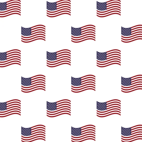 United States of america flags pattern — стоковый вектор