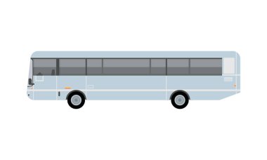 beyaz otobüs toplu taşıma aracı simgesi