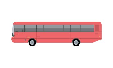 kırmızı otobüs toplu taşıma aracı simgesi